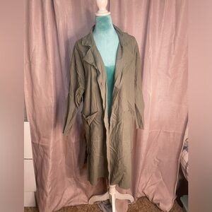 BP: light green midi cardigan